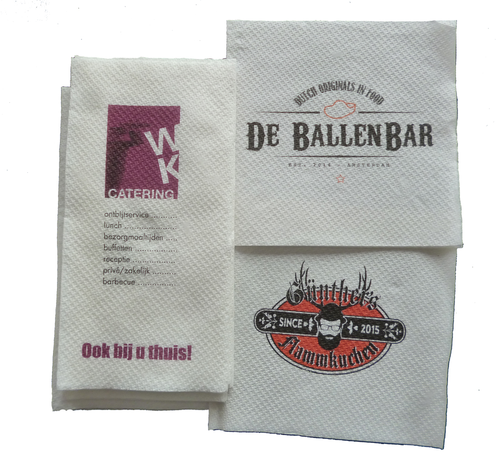 bedrukte servetten 1 laags